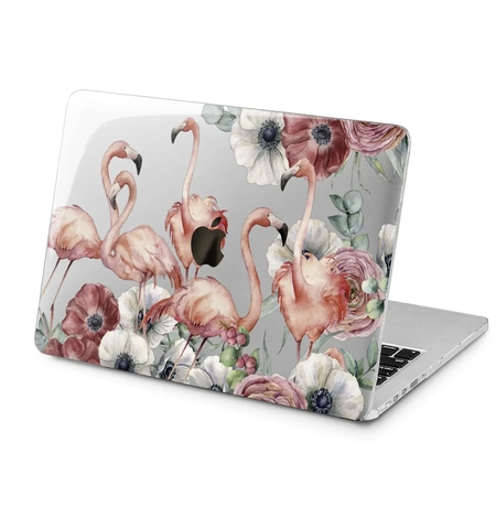 Чехол для Apple MacBook «Beautiful flowers, flamingos»