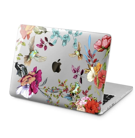 Чохол для Apple MacBook «Floral pattern, birds»