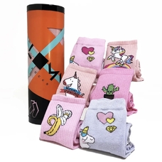 Набір шкарпеток у тубусі «Light pink tube» придбати в інтернет-магазині Супер Пуперс