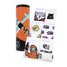 Набір шкарпеток у тубусі «Меми tube» придбати в інтернет-магазині Супер Пуперс
