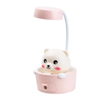 Настольная лампа «Cute pets», розовая