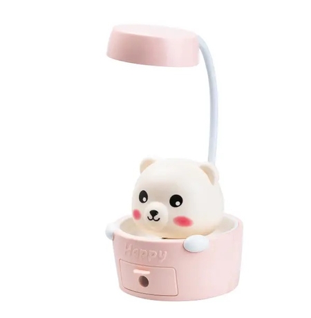 Настольная лампа «Cute pets», розовая