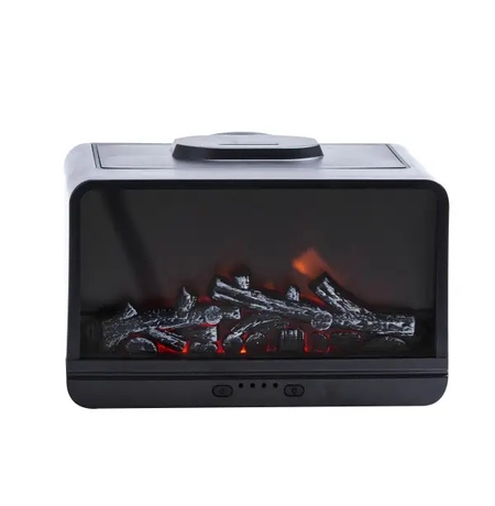 Зволожувач повітря з підсвічуванням «Fireplace», чорний