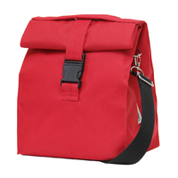 Термосумка для ланча Lunch bag на ремне, красная