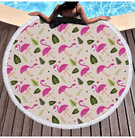 Пляжний килимок «Літній Фламінго»