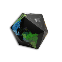 Объёмный 3D глобус «My pin map, black globe»