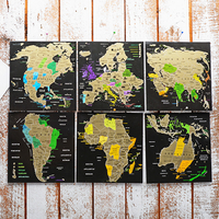 Набор скретч-открыток «Map of the World»