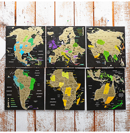 Набор скретч-открыток «Map of the World»