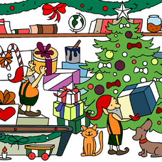 Карманная раскраска «Santa's workshop» купить в интернет-магазине Супер Пуперс