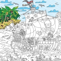 Величезна розмальовка «Пірати на краю світу» XL