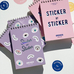 Стикербук «Sticker book», розовый