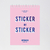 Стикербук «Sticker book», розовый