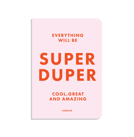 SuperАкция! Блокнот «Everything will be super duper», розовый