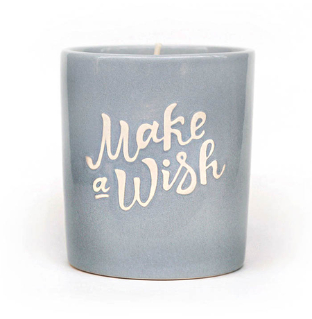 Свеча «Make a wish», серая