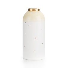 Ваза «Пляшка», біло-жовта з золотими крапками придбати в інтернет-магазині Супер Пуперс