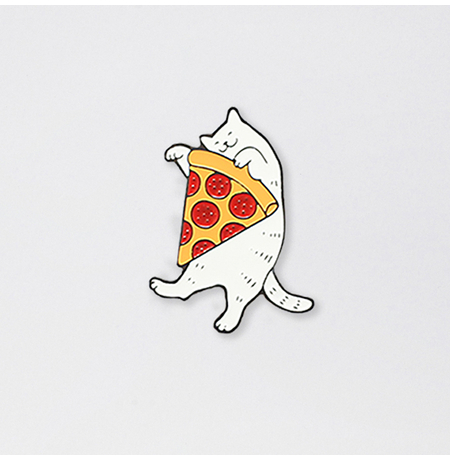 Значок «Кот с пиццей»