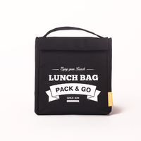 Термосумочка для ланчу "Lunch Bag (Size M)", чорна