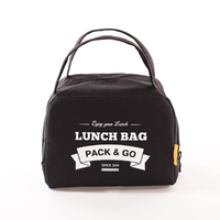 Термосумочка для ланчу "Lunch Bag (Zip)", чорна