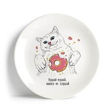 Тарелка «Кот-пончик» купить в интернет-магазине Супер Пуперс