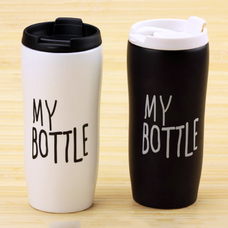 Тамблер керамічний «My bottle», білий - уцінка придбати в інтернет-магазині Супер Пуперс