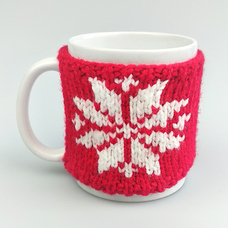 Чашка в светрику "Сніжинка", червоний придбати в інтернет-магазині Супер Пуперс