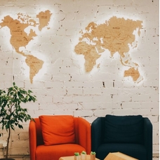 Карта світу з дерева «Wood World» (розмір S) придбати в інтернет-магазині Супер Пуперс