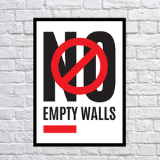 Постер «No empty walls» купить в интернет-магазине Супер Пуперс
