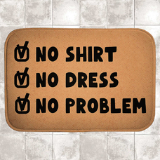 Килимок у ванну «No shirt...» придбати в інтернет-магазині Супер Пуперс
