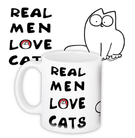 Чашка "Real men love cats"