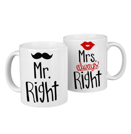 Парные кружки «Mr and Mrs Right»