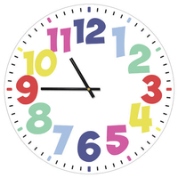 Настінний годинник «Різнокольорові цифри»