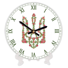 Настенные часы «Квітковий герб України» купить в интернет-магазине Супер Пуперс
