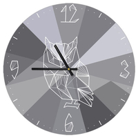 Настінний годинник «Геометрична сова»