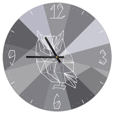 Настенные часы «Геометрична сова» купить в интернет-магазине Супер Пуперс