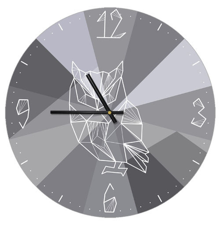 Настінний годинник «Геометрична сова»