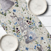 Дорожка на стол «A bunny and flowers»