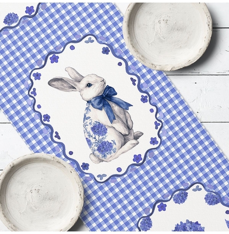 Дорожка на стол «A bunny with a bow»