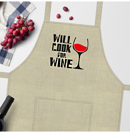 Фартух «Will cook for wine»