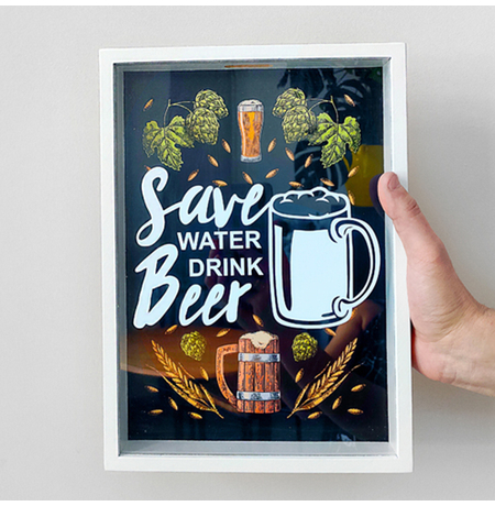 Скарбничка для пивних кришок «Save water drink beer»