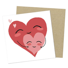 Листівка міні «Закохані серця» придбати в інтернет-магазині Супер Пуперс