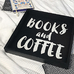 Поднос с ручками "Books and coffee