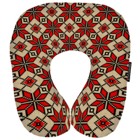 Подушка под шею «Украинский орнамент», красный