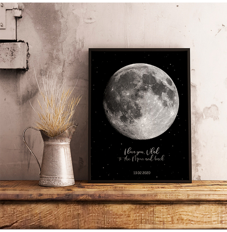 Постер с вашим текстом «Moon»