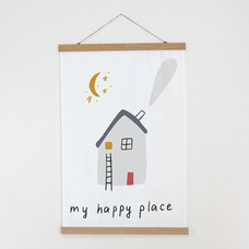 Тканинний постер «My happy place» придбати в інтернет-магазині Супер Пуперс
