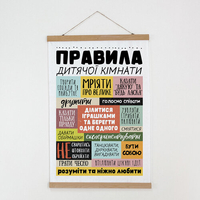 Тканевый постер «Правила дитячої кімнати»