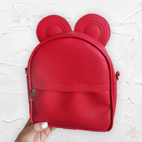 Рюкзак-сумка с ушками «Мышка», красная
