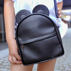 Рюкзак-сумка с ушками «Мышка», чёрная придбати в інтернет-магазині Супер Пуперс