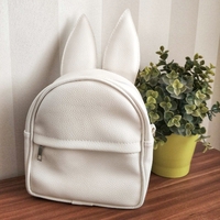 Рюкзак-сумка с ушками «Зайчик», белая