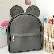 Рюкзак-сумка з вушками «Мишка», сіра придбати в інтернет-магазині Супер Пуперс