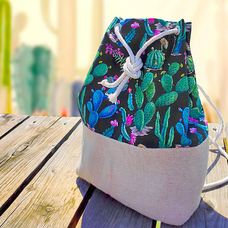 Рюкзак з тканини «Кактуси» придбати в інтернет-магазині Супер Пуперс